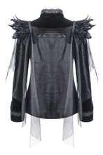 Load image into Gallery viewer, Gothic velvet jacket with swallow shoulder JW116 - Gothlolibeauty