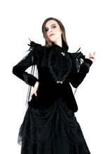 Load image into Gallery viewer, Gothic velvet jacket with swallow shoulder JW116 - Gothlolibeauty