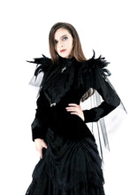 Load image into Gallery viewer, Gothic velvet jacket with swallow shoulder JW116 - Gothlolibeauty