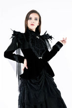 Load image into Gallery viewer, Gothic velvet jacket with swallow shoulder JW116 - Gothlolibeauty