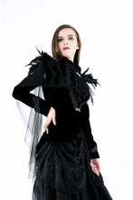Load image into Gallery viewer, Gothic velvet jacket with swallow shoulder JW116 - Gothlolibeauty