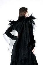 Load image into Gallery viewer, Gothic velvet jacket with swallow shoulder JW116 - Gothlolibeauty