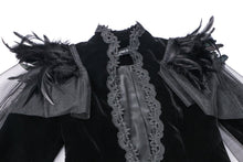 Load image into Gallery viewer, Gothic velvet jacket with swallow shoulder JW116 - Gothlolibeauty