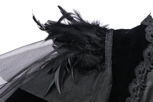 Load image into Gallery viewer, Gothic velvet jacket with swallow shoulder JW116 - Gothlolibeauty