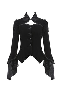 Gothic gorgeous bishop sleeves buttoned velvet jacket JW172 - Gothlolibeauty