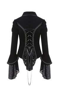 Gothic gorgeous bishop sleeves buttoned velvet jacket JW172 - Gothlolibeauty