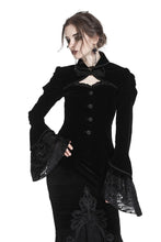 Load image into Gallery viewer, Gothic gorgeous bishop sleeves buttoned velvet jacket JW172 - Gothlolibeauty