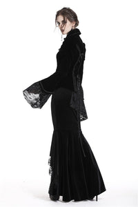 Gothic gorgeous bishop sleeves buttoned velvet jacket JW172 - Gothlolibeauty