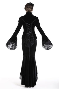 Gothic gorgeous bishop sleeves buttoned velvet jacket JW172 - Gothlolibeauty