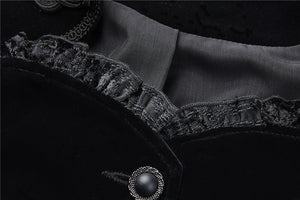Gothic gorgeous bishop sleeves buttoned velvet jacket JW172 - Gothlolibeauty