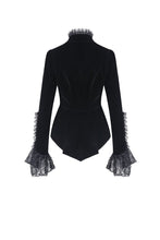 Load image into Gallery viewer, Gothic elegant lacey velvet blouse-shape jacket JW173 - Gothlolibeauty