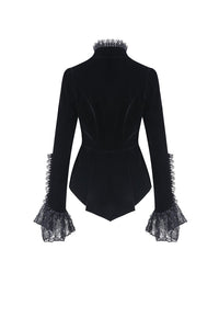 Gothic elegant lacey velvet blouse-shape jacket JW173 - Gothlolibeauty