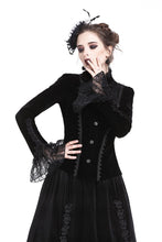 Load image into Gallery viewer, Gothic elegant lacey velvet blouse-shape jacket JW173 - Gothlolibeauty