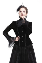 Load image into Gallery viewer, Gothic elegant lacey velvet blouse-shape jacket JW173 - Gothlolibeauty