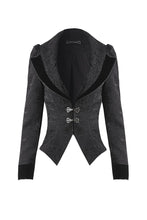 Load image into Gallery viewer, Elegant double collar Jacquard jacket JW179 - Gothlolibeauty
