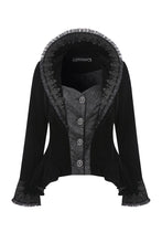 Load image into Gallery viewer, Gothic royal floral stand-up collar velvet jacket JW180 - Gothlolibeauty