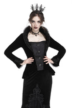 Load image into Gallery viewer, Gothic royal floral stand-up collar velvet jacket JW180 - Gothlolibeauty
