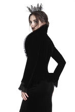 Load image into Gallery viewer, Gothic royal floral stand-up collar velvet jacket JW180 - Gothlolibeauty
