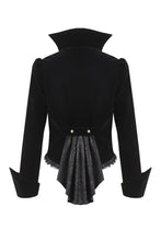 Load image into Gallery viewer, Gothic bat collar velvet short tailed jacket JW182