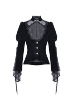 Load image into Gallery viewer, Elegant gothic velvet and lace jacket JW189 - Gothlolibeauty
