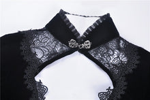 Load image into Gallery viewer, Elegant gothic velvet and lace jacket JW189 - Gothlolibeauty