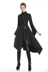 Punk long jacket with oblique asymmetrical shape JW208 - Gothlolibeauty