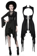 Load image into Gallery viewer, Punk chiffon irregular hem underbust sleeveless jacket JW212 - Gothlolibeauty