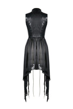 Load image into Gallery viewer, Punk chiffon irregular hem underbust sleeveless jacket JW212 - Gothlolibeauty