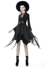 Load image into Gallery viewer, Punk chiffon irregular hem underbust sleeveless jacket JW212 - Gothlolibeauty
