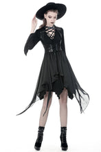 Load image into Gallery viewer, Punk chiffon irregular hem underbust sleeveless jacket JW212 - Gothlolibeauty
