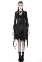 Load image into Gallery viewer, Punk chiffon irregular hem underbust sleeveless jacket JW212 - Gothlolibeauty