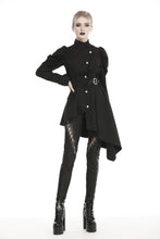Load image into Gallery viewer, Punk warrior button up side long irreqular jacket JW215