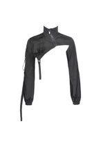 Load image into Gallery viewer, Punk women&#39;s moto irreqular zip cape coat JW217