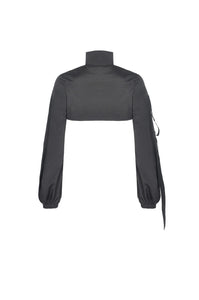 Punk women's moto irreqular zip cape coat JW217