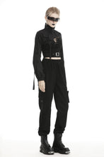 Load image into Gallery viewer, Punk women&#39;s moto irreqular zip cape coat JW217