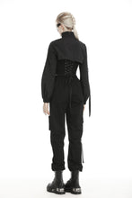 Load image into Gallery viewer, Punk women&#39;s moto irreqular zip cape coat JW217