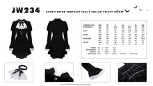 Load image into Gallery viewer, Gothic retro contrast frilly collar velvet jacket JW234