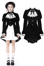 Load image into Gallery viewer, Gothic retro contrast frilly collar velvet jacket JW234