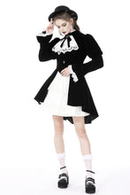 Load image into Gallery viewer, Gothic retro contrast frilly collar velvet jacket JW234