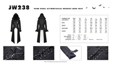 Load image into Gallery viewer, Punk rebel asymmetrical hooded long coat JW238