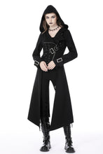 Load image into Gallery viewer, Punk rebel asymmetrical hooded long coat JW238