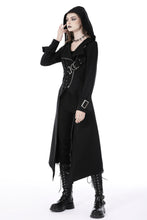 Load image into Gallery viewer, Punk rebel asymmetrical hooded long coat JW238