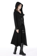 Load image into Gallery viewer, Punk rebel asymmetrical hooded long coat JW238