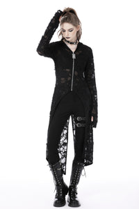 Punk decadent ripped long jacket JW241