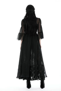 Gothic sexy mesh long overwear JW248