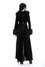 Load image into Gallery viewer, Gothic ladylike fur velvet maxi coat JW258