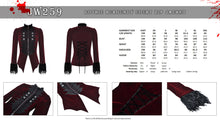 Load image into Gallery viewer, Gothic burgundy court zip jacket JW259