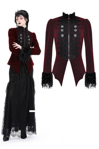 Gothic burgundy court zip jacket JW259
