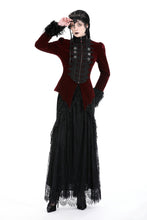 Load image into Gallery viewer, Gothic burgundy court zip jacket JW259