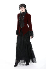 Load image into Gallery viewer, Gothic burgundy court zip jacket JW259